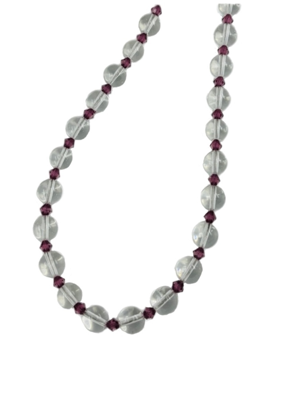 Purple Agate, Carnelian and Glass Boho Necklace - Picture 10 of 11
